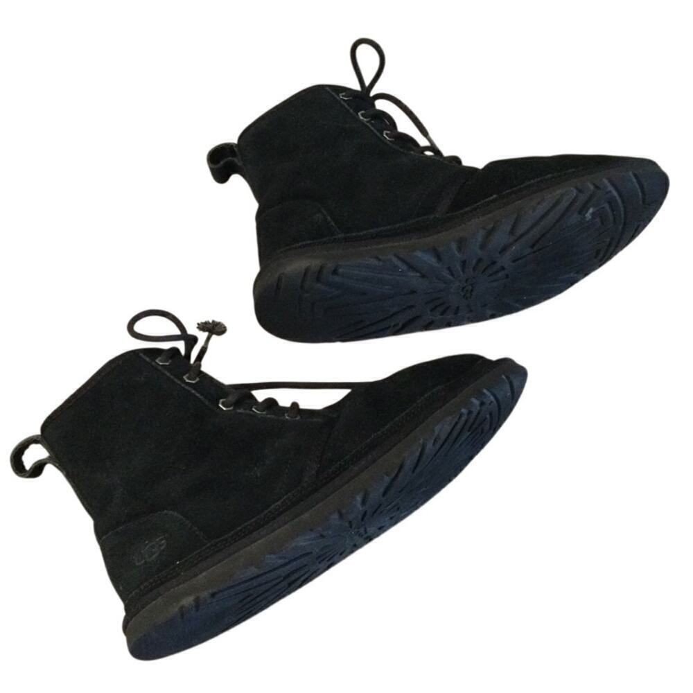 Uggs Women's Neumel High Top Boots Size 8 Black Chukka Suede Wool Treadlite Y2K - Picture 7 of 7